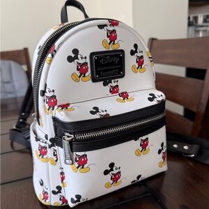 Loungefly Disney Mickey Mouse Double Strap Shoulder Bag Purse
